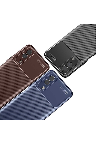 Smcase Vivo Y53s 4g Kılıf Kamera Korumalı Negro Karbon Silikon Siyah