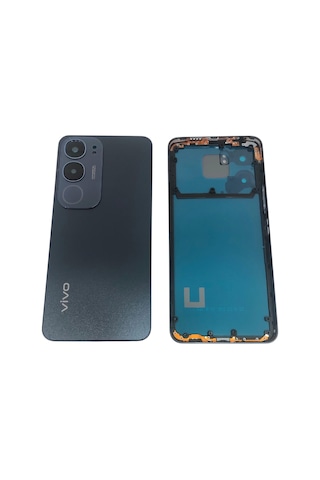 Vivo Y19s Kasa Arka Kapak Pil Kapağı Full Siyah