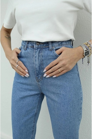 Ahmetkoccollection Kadın Mom Jean Açık Mavi Açık Mavi