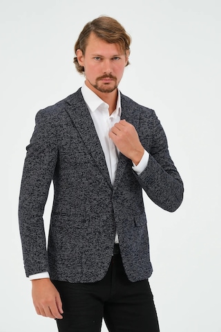 Bonesti Erkek Slim Fit Blazer Ceket Lacivert Desenli