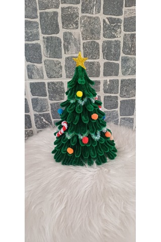 Mini Çam Ağacı Yılbaşı Hediyesi Yılbaşı Sofrası Süsü Yılbaşı Süsü 19 Cm 20