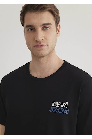 Mavi Jeans Baskılı Siyah Erkek T-shirt M066841-900 Siyah