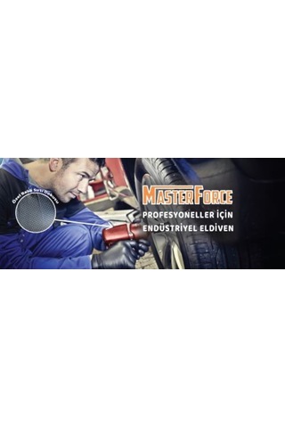 Masterforce Siyah Nitril Eldiven Xlarge (Xl) Beden 50'Li Paket