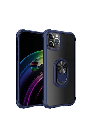 Apple Uyumlu iPhone 12 Pro Max Kılıf Mola Kenar Köşe Ve Yüzük Kısımları Renkli