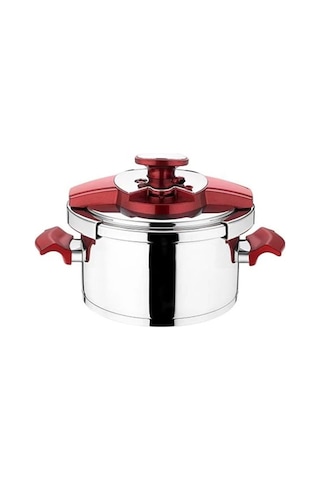 Aryıldız Milano 5.5 L Düdüklü Tencere - Red Gümüş - Kırmızı