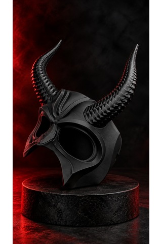 Boynuzlu Maskeli Balo Maskesi - Cosplay, Cadılar Bayramı Ve Parti Maskesi 3d Model