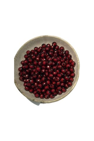 25 Gram Vişne Çürüğü/koyu Bordo Renk Boncuk, 1. Kalite