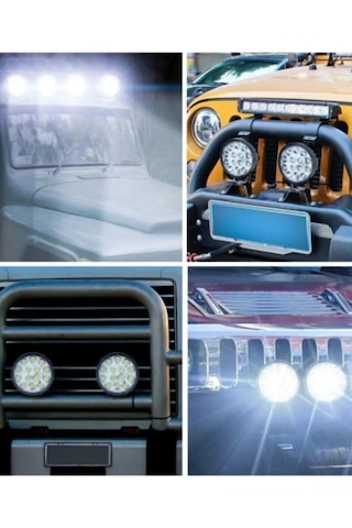 Yuvarlak 9 Led Çalışma Lambası 12v 24v Off Road Sis Farı Projektör Atv Utv Traktör