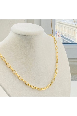 Ataç Kolye Zincir Ataç Kolye 50cm 14 Ayar Gold Gold
