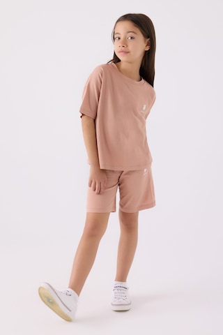 U.S. Polo Assn. Kız Çocuk Pembe Bermuda Takım 5274-43884 Pembe