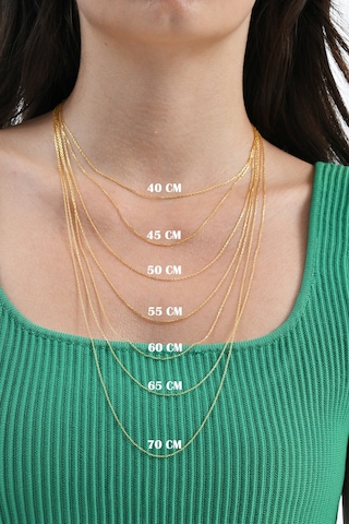 925 Ayar Gümüş Gümüş Zincir 40-45-50-55-60-65-70 Cm Barcode Altın