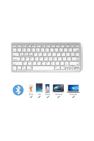 Bluetooth Klavye Kablosuz Ios Android Windows Uyumlu Mini Klavye