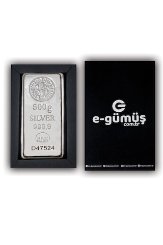 Nadir E-gümüş 500gr. Külçe Gümüş