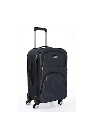 Oleets 8 Tekerli Su Geçirmez Kumaş Orta Boy Valiz Lacivert