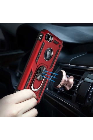 Apple Uyumlu iPhone 5S Yüzüklü Standli Vega Kilif Ekran Koruyucu 510330969