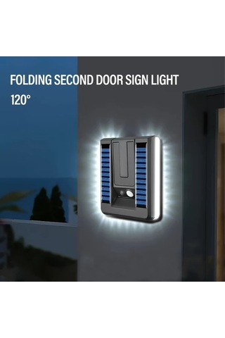 Elmpaly 1 Nolu Solar Duvar Lambası 120 İnsan Sensörlü Katlanır 3 Aydınlatma Modlu Bahçe Garaj Aydınlatma Altın