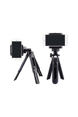 Taşınabilir Portatif Aksiyon Kamera Telefon Yükseklik Yön Ayarlı Mini Tripod 28 Cm Siyah Diğer