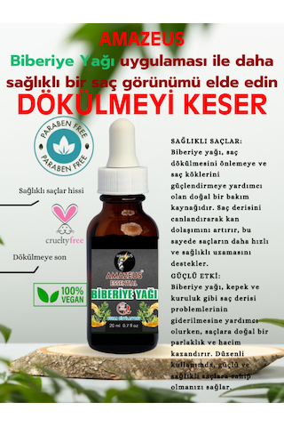Amazeus Biberiye Yağı %100 Saf Ve Doğal Besleyici Etki 20 Ml / 0.7 Fl Oz