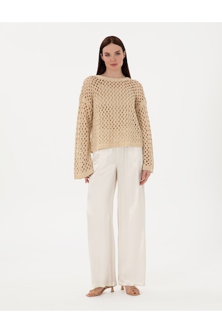 Pierre Cardin Kadın Ekru Pantolon Kanvas-chino 50301267-vr019 Ekru