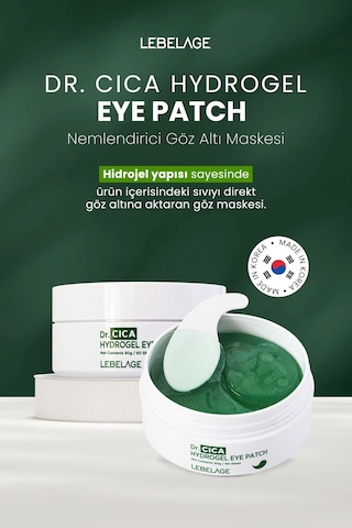 LebelCentella Asiatica İçeren Nemlendirici Göz Altı Maske Seti 60 Adet LEBELDr Cica Eye Patch