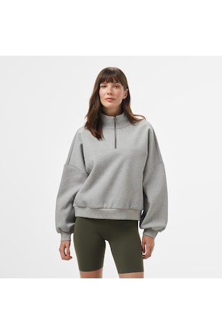 Vans Loose Mock Neck Kadın Gri Sweatshirt Düz Vn000j4j02f1 2800153
