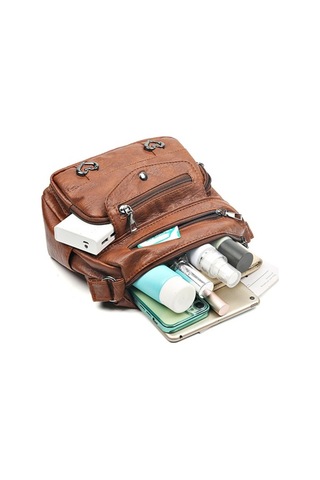 Leezsing Kadın Retro Omuz Çantası Ayarlanabilir Omuz Askıları Kalp Dekor Askılı Çanta Çok Cepli Çok Amaçlı Diğer