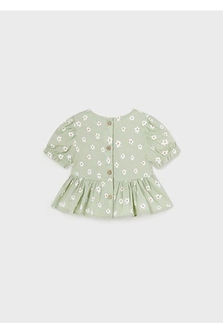Kız Bebek Yeşil Baskılı Bluz 01103-063 Yeşil