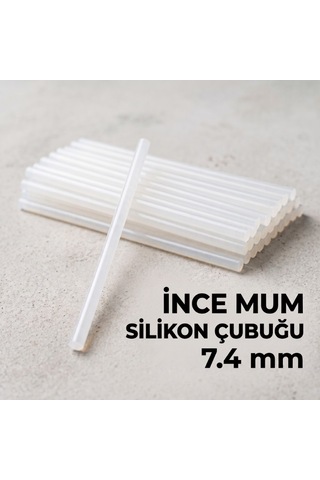 Büro Ev Ofis Takım Çantası İçin 1kg 7,4mm Şeffaf İnce Mum Silikon Çubuğu