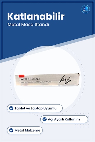 Metal Notebook Standı Tablet Ve Laptop İçin Katlanabilir Ayarlı A