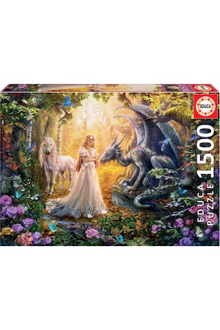 Educa Puzzle 1500 Parça Dragon Prences &Unıcorn 17696