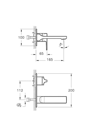 VitrA Suit L A4248626 Ankastre Lavabo Bataryası Bakır