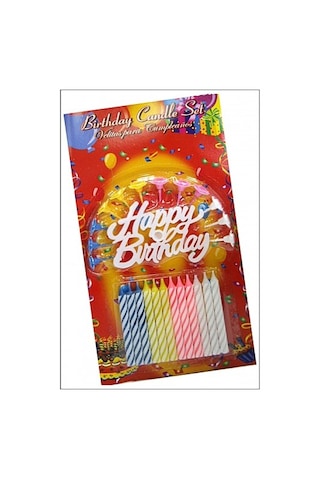Rengarenk Happy Birthday Doğum Günü Mumları