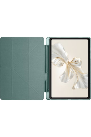 Honor Pad 9 12.1 İnch Tablet Uyumlu Kılıf Katlanır Kalemlikli Standlı Uyku Modlu Akıllı Kapak Kapaklı Kılıf