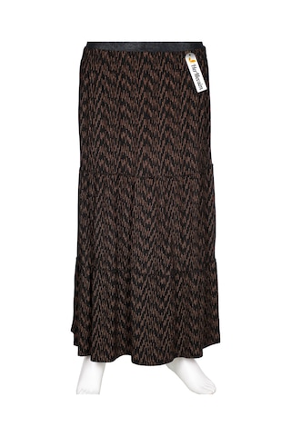 Hesna Kadın Nursel Lastikli 3 Kat Astarsız Siyah Penye Etek D30 Siyah