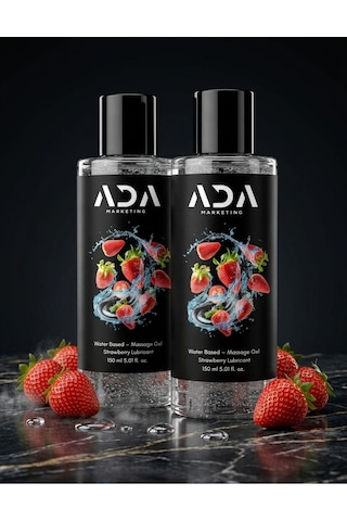2 Adet 150ml Çilek Aromalı Kayganlaştırıcı Jel