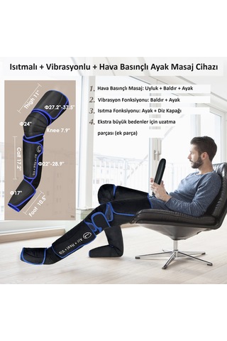 Ayak Masaj Cihazı & Lenfödem Cihazı & Lenf Drenaj Cihazı & Lacivert