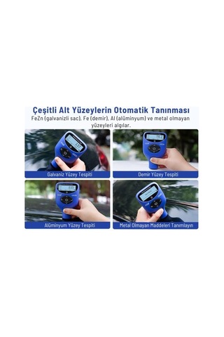 Linshang Ls239 Profesyonel Oto Boya Kalınlık Ölçer Türkçe Menü