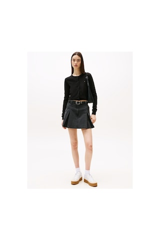 Tommy Jeans Yuvarlak Yaka Standart Nakışlı Siyah Kazak Kadın Dw0dw20976bds Siyah