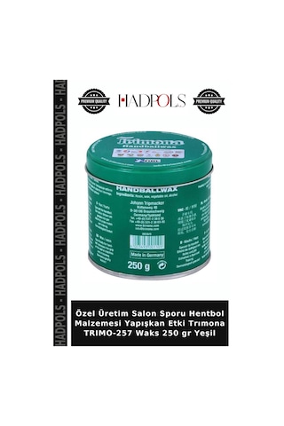Özel Üretim Salon Sporu Hentbol Malzemesi Yapışkan Etki Trımona Trımo-257 Waks 250 Gr Yeşil