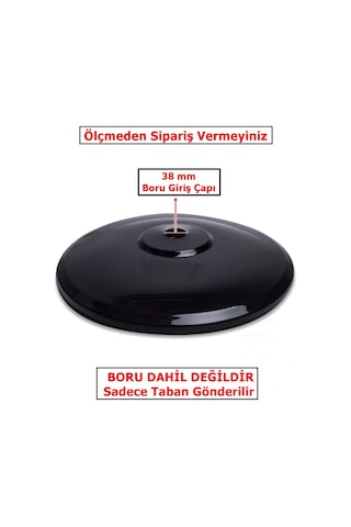 18 Vantilatör Tabanı Sadece Alt Ayak Boru Dahil Değildir 38mm Giriş