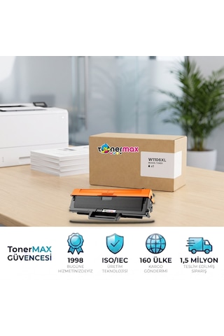 Hp Laser Mfp 135w Uyumlu Toner Çipli W1106xl 5.000 Sayfa Ekstra Yüksek Kapasite