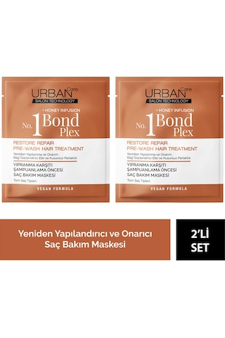 No.1 Bond Plex Restore Repair Yıpranma Karşıtı Duş Öncesi Saç Bakım Maskesi-2x50 Ml-vegan
