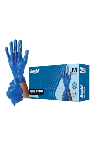 Tpex Extra Eldiven Mavi - 100'lük Kutu M Beden Tpex Extra Eldiven Mavi - 100'lük Kutu M Beden