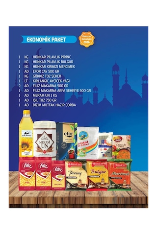 Ramazan Gıda Erzak Kumanya Yardım Kolisi - Ekonomik Paket