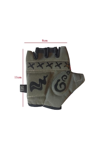 Raptor Çocuk Eldiveni Kısa Parmak Çocuk Bisiklet Eldiveni Silikon Jelli Take İt Easy Desenli M Beden