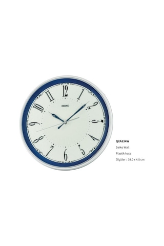 Seiko Qxa834w Beyaz Renkli Plastik Kasa Quartz Mekanizmalı Duvar Saati Çok Renkli
