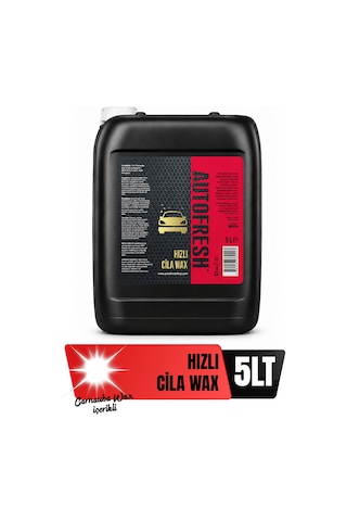 Autofresh Hızlı Cila Seramik Etkili Oto Parlatıcı Koruyucu Carnuaba Wax 5 Kg