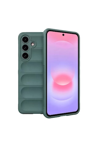Galaxy Uyumlu Uyumlu A57 5g Optimum Silikon - Koyu Yeşil Beyaz