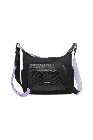 Smart Bags Parlak Kumaş Çapraz Askılı Kadın Postacı Çantası 3251 Siyah