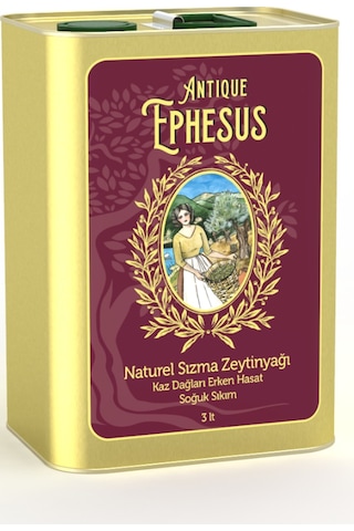 Antique Ephesus Erken Hasat Soğuk Sıkım Naturel Sızma Zeytinyağı Teneke 3 L
